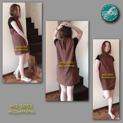 Tunic/Pinafore/Jumper-Dress with Turtle-neck Collar / mc2-2032