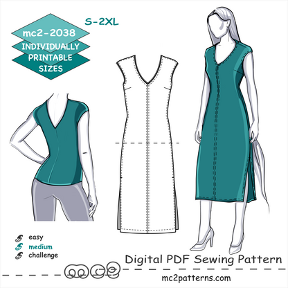 Fitted Dress Tank Top Jersey / mc2-2038