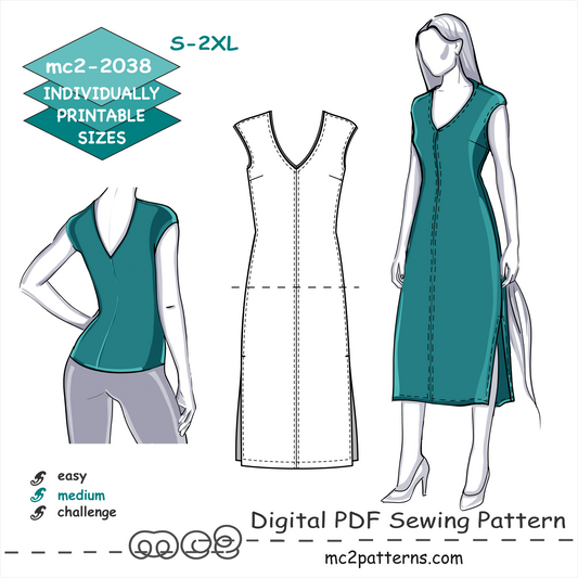 Fitted Dress Tank Top Jersey / mc2-2038