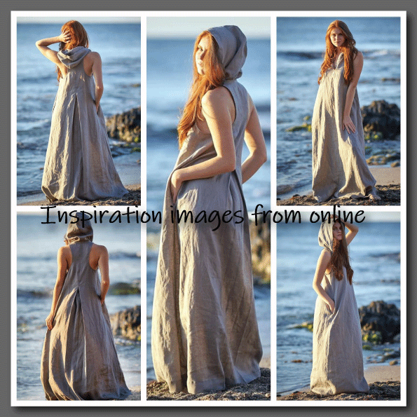 Racer-back Hoodie Tent Dress Maternity-suitable / mc2-2039