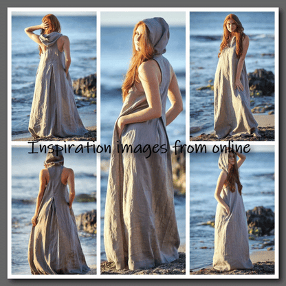 Racer-back Hoodie Tent Dress Maternity-suitable / mc2-2039