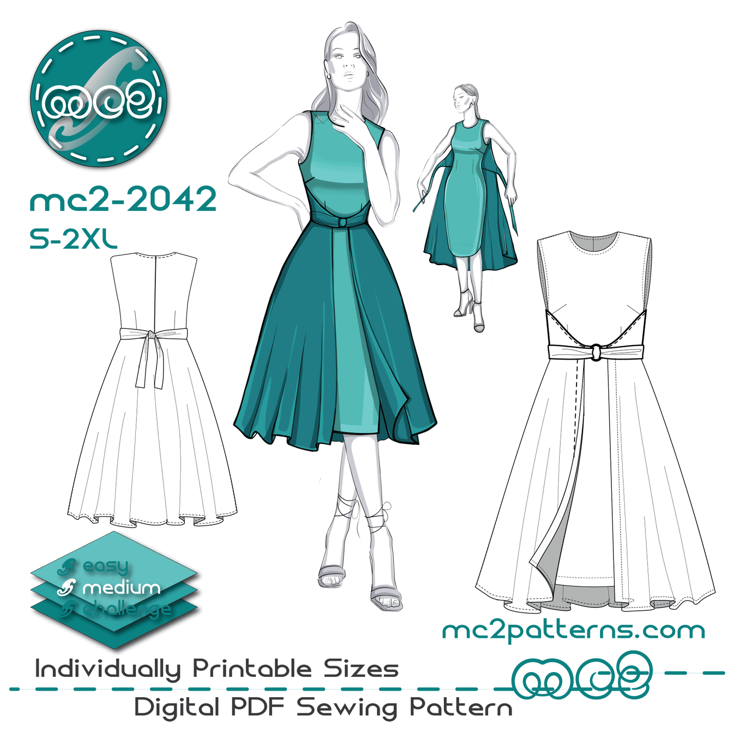 Double-wrap Dress Retro-style / mc2-2042