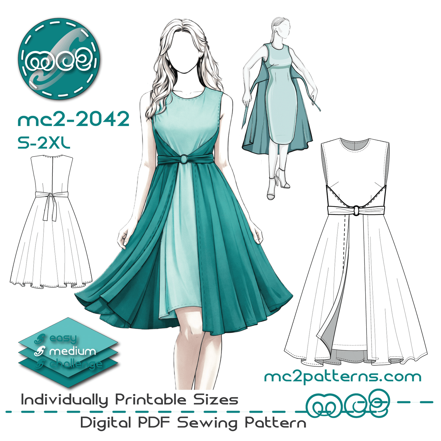 Double-wrap Dress Retro-style / mc2-2042