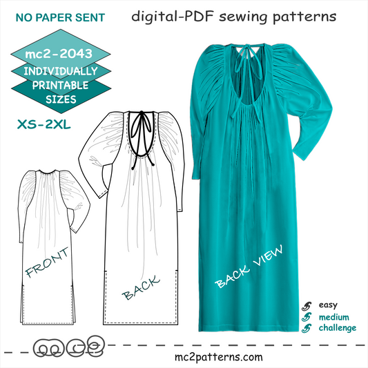 Open-back Boho Dress Peasant-style