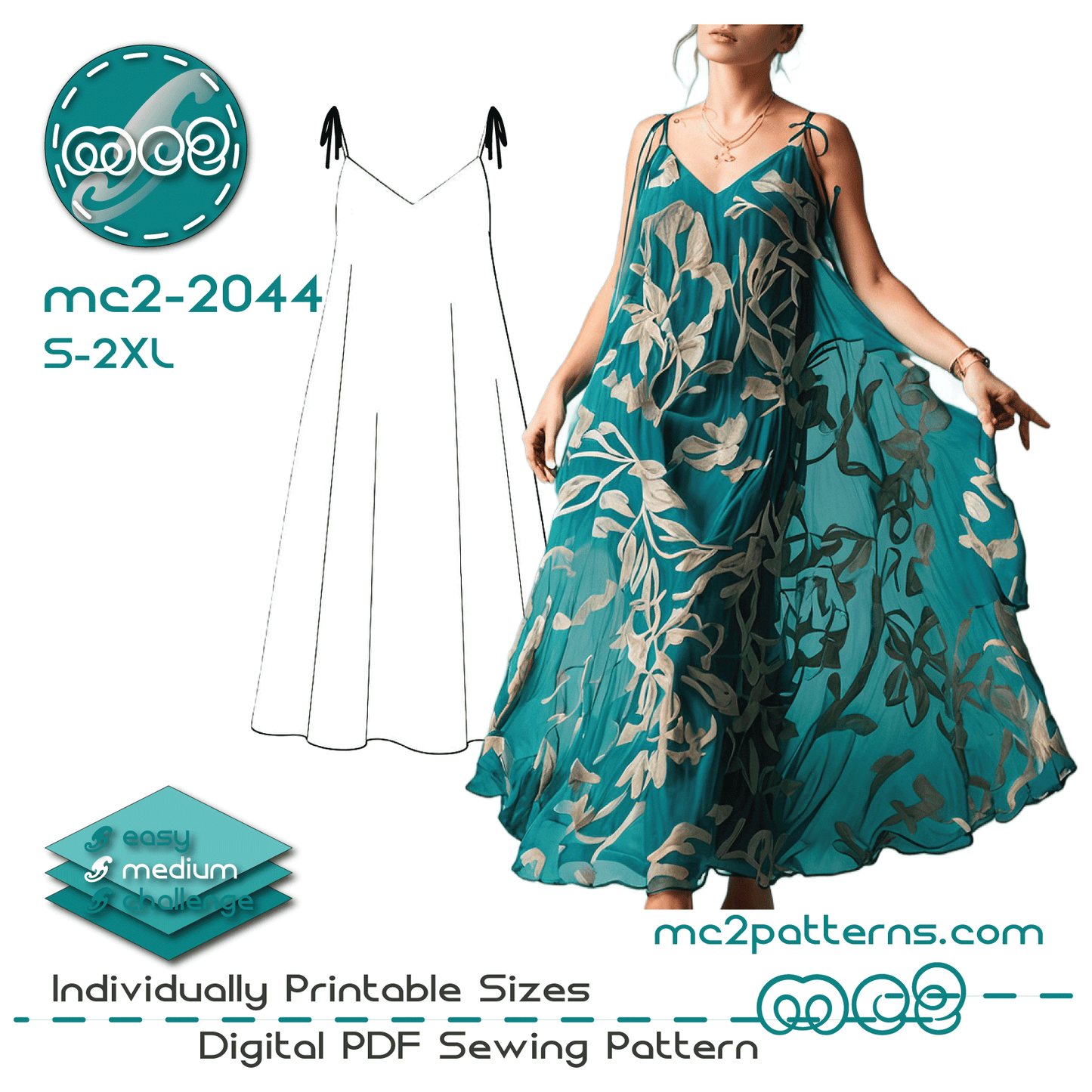 Sundress Double-layered Lined / mc2-2044