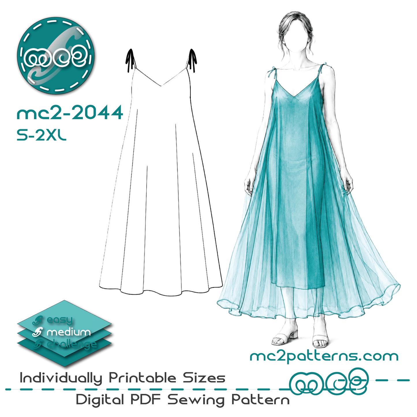 Sundress Double-layered Lined / mc2-2044