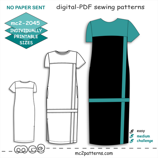 Shift Dress Sleeves Loose-fit Pockets