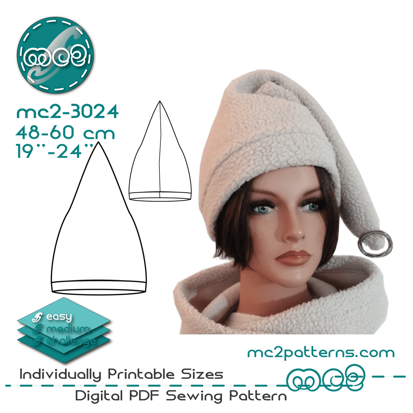 Pointed Beanie Hat / mc2-3024