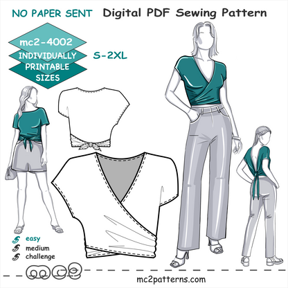 Wrap Top Reversible Front-Back / mc2-4002