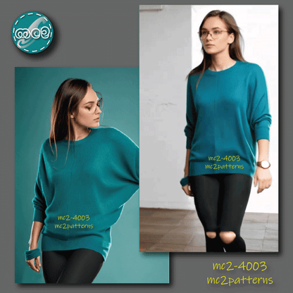 Jersey Dolman Batwing Top / mc2-4003