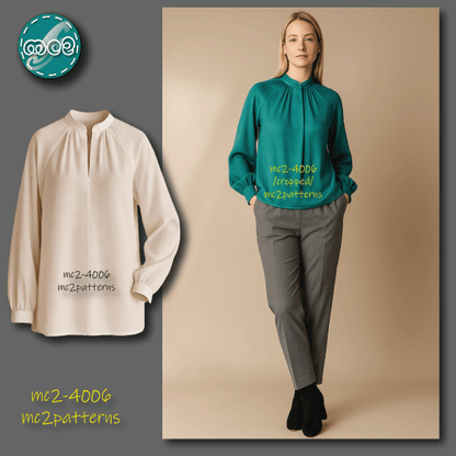 Shift Blouse Long-raglan Loose-fit / mc2-4006