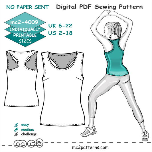 Racerback Tank Top Jersey / mc2-4009