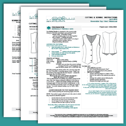 Reversible Top/Vest/Waistcoat / mc2-4010