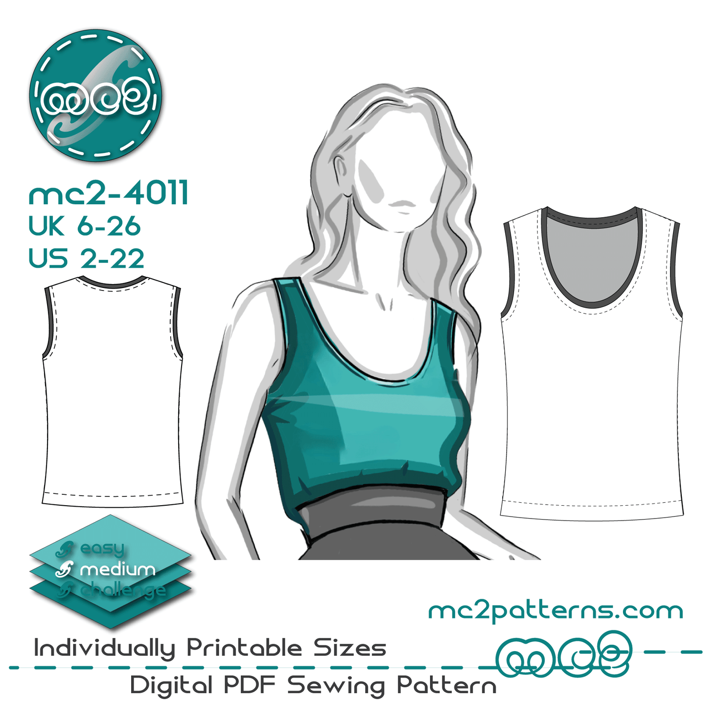 Tank Top Jersey Vest / mc2-4011