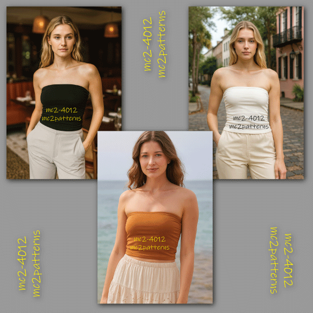 Reversible Jersey Bandeau Top / mc2-4012