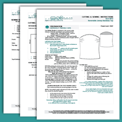 Reversible Jersey Bandeau Top / mc2-4012