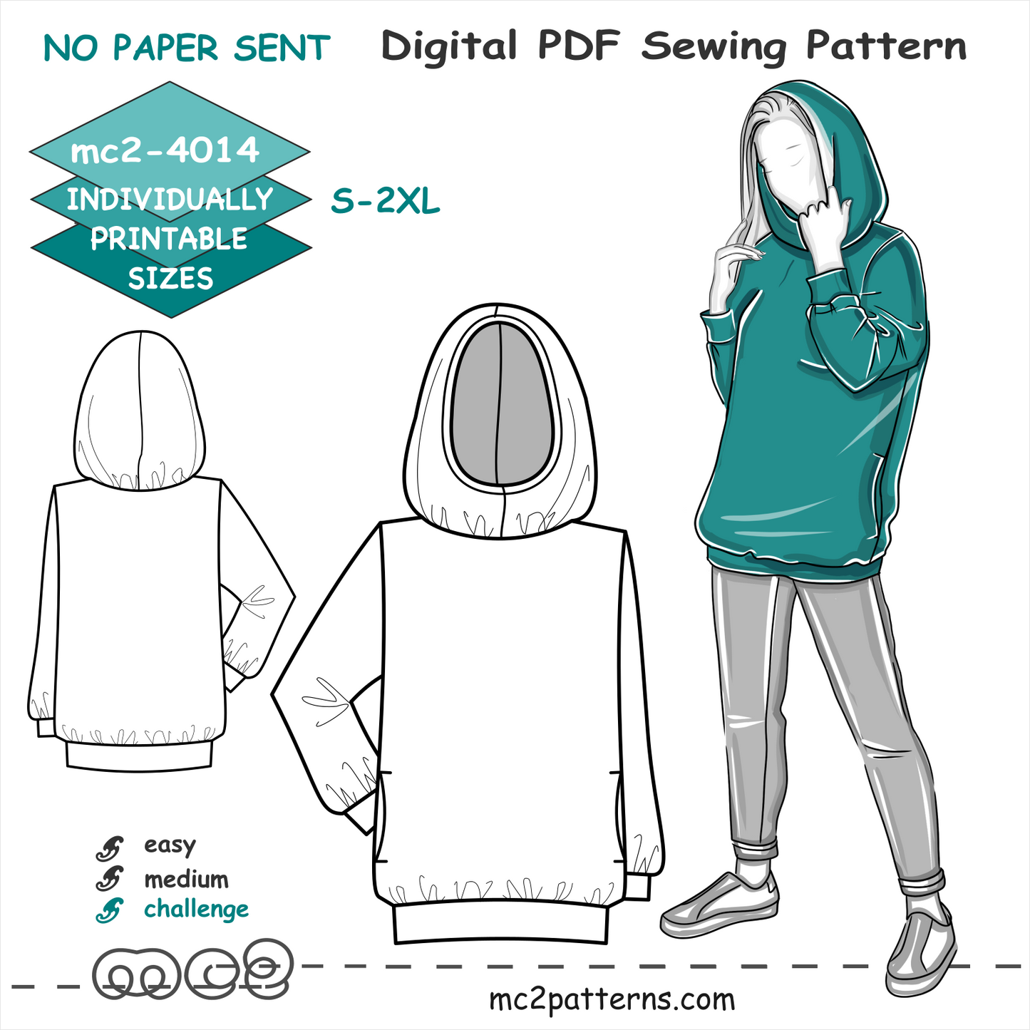 Sweatshirt Top Hoodie Jersey / mc2-4014