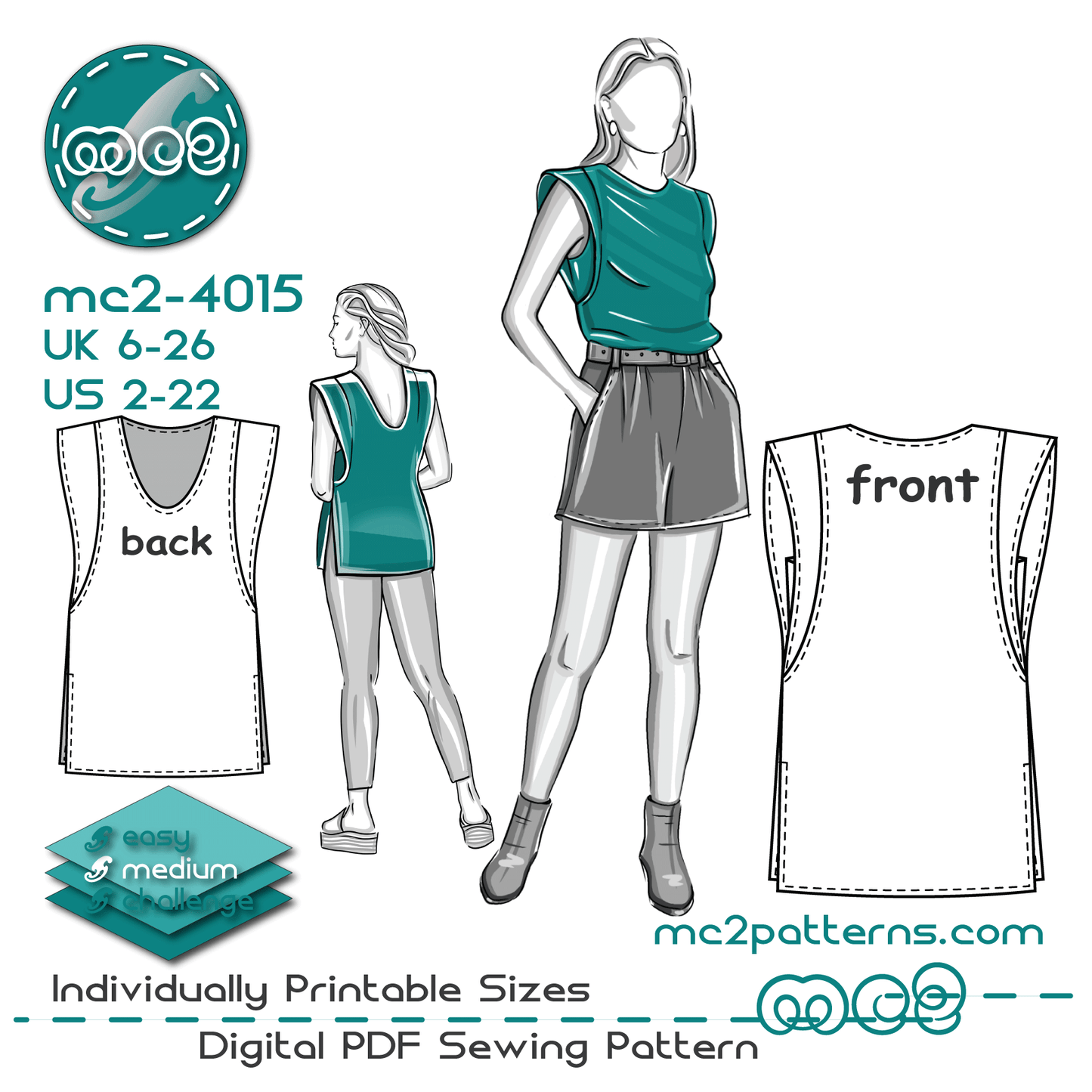 Top with Wings & Side Vents / mc2-4015