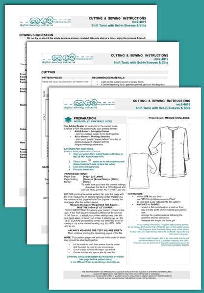 3/4-sleeve Shift Tunic