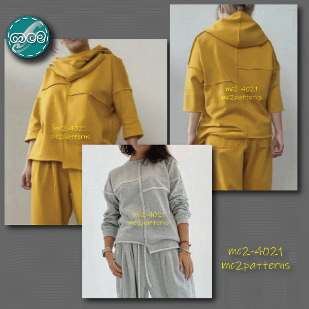 Asymmetrical Top Sweatshirt Jersey / mc2-4021