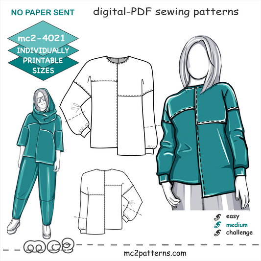 Asymmetrical Top Sweatshirt Jersey