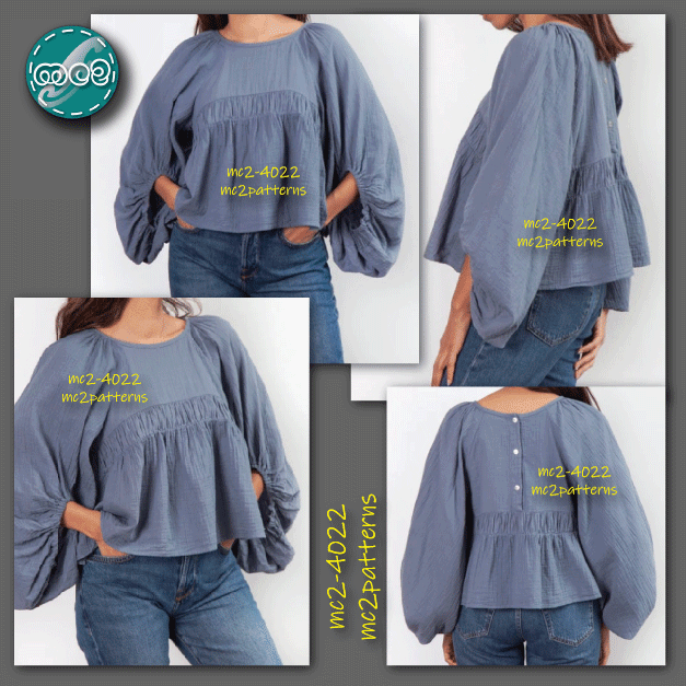 Cropped Top Loose-fit Raglan / mc2-4022