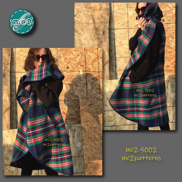 Sleeveless Coat/Wrap, Inseam Pockets / mc2-5002