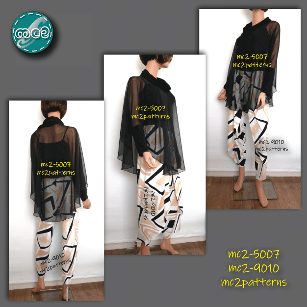 Circle Poncho Cowl-neck High-cuff / mc2-5007