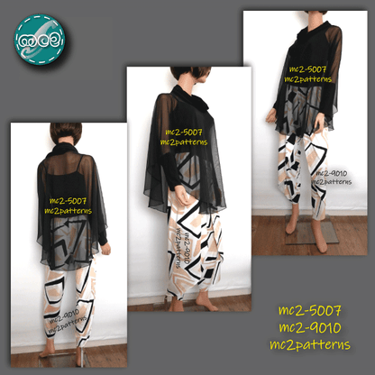 Circle Poncho Cowl-neck High-cuff / mc2-5007