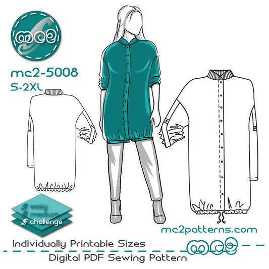 Bomber-style Long Jacket / NO-lining / mc2-5008