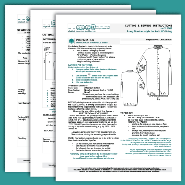 Bomber-style Long Jacket / NO-lining / mc2-5008