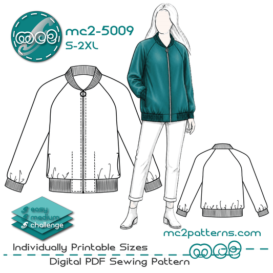 Classic Bomber Jacket, Raglan Sleeves / NO-lining / mc2-5009