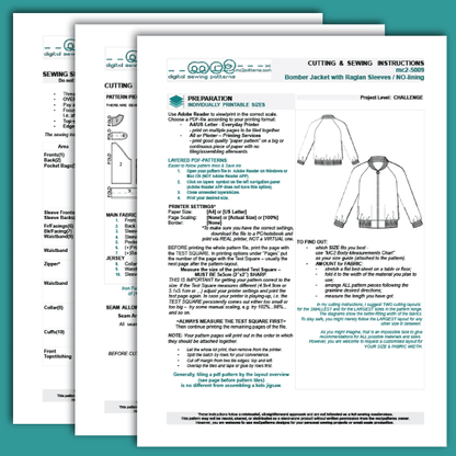 Classic Bomber Jacket, Raglan Sleeves / NO-lining / mc2-5009