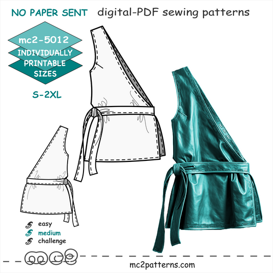 Vest Asymmetrical One-shoulder Reversible / mc2-5012