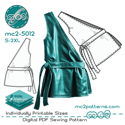 Vest Asymmetrical One-shoulder Reversible / mc2-5012