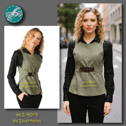 Stylish Tabard Vest Racer-back / NO-lining / mc2-5013