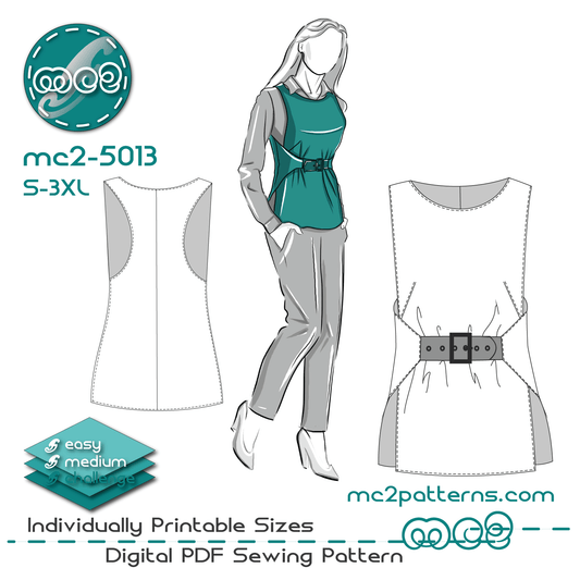 Stylish Tabard Vest Racer-back / NO-lining / mc2-5013