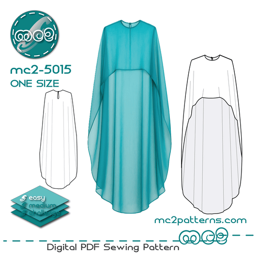 High-Low Maxi Cape / mc2-5015