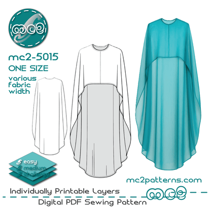 High-Low Maxi Cape / mc2-5015