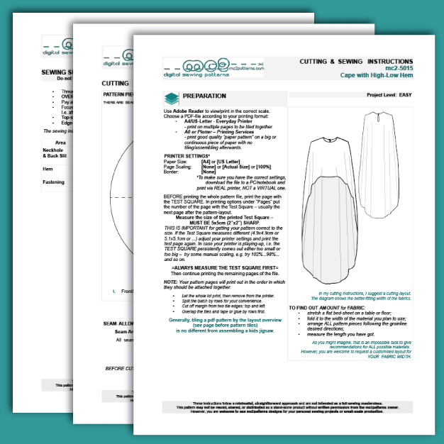 High-Low Maxi Cape / mc2-5015