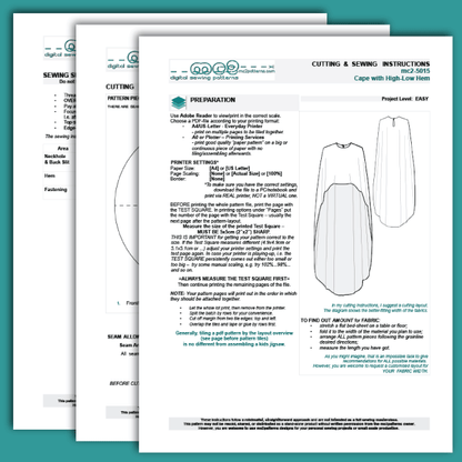 High-Low Maxi Cape / mc2-5015