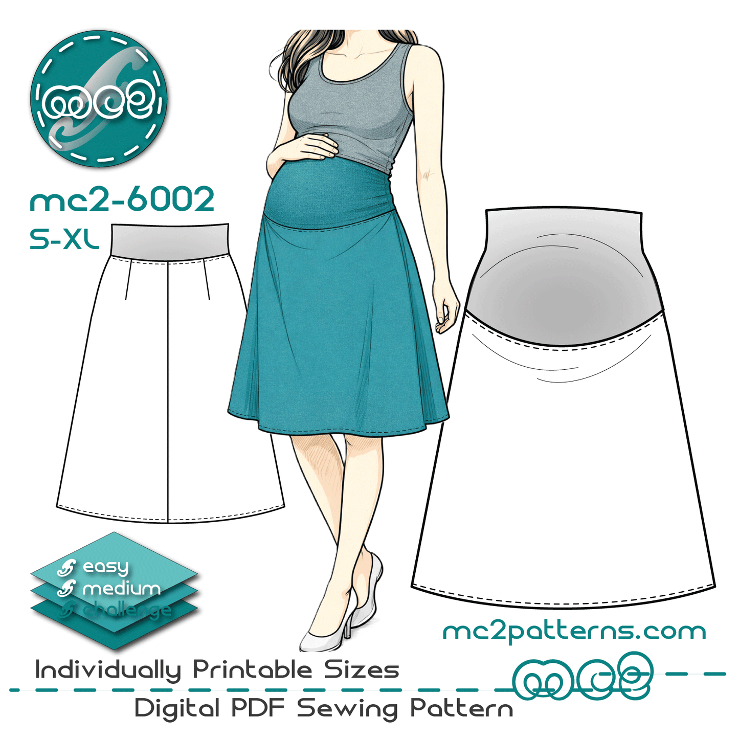 Maternity A-Line Skirt / mc2-6002