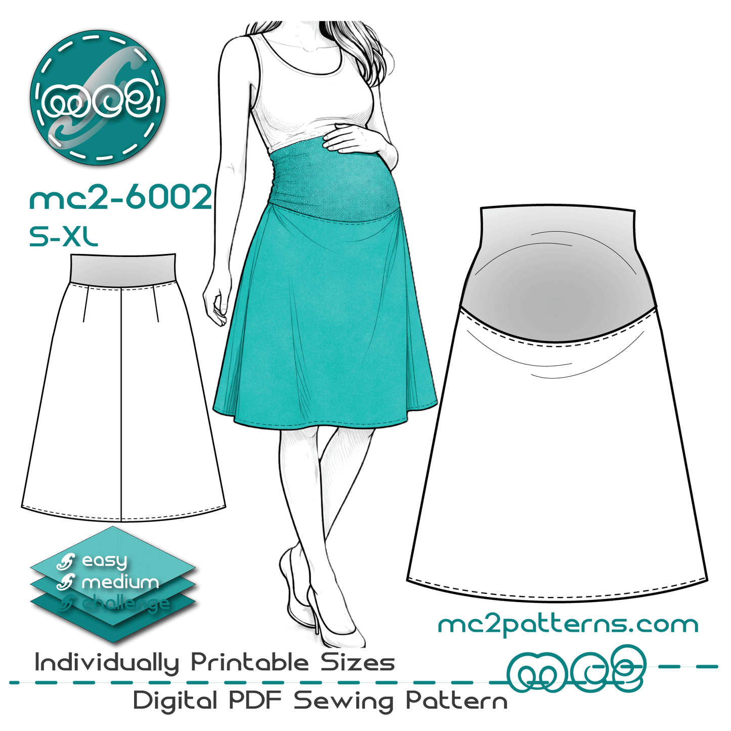 Maternity A-Line Skirt / mc2-6002