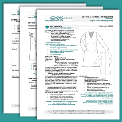 Maternity Draped-Front A-Line Dress / mc2-6003