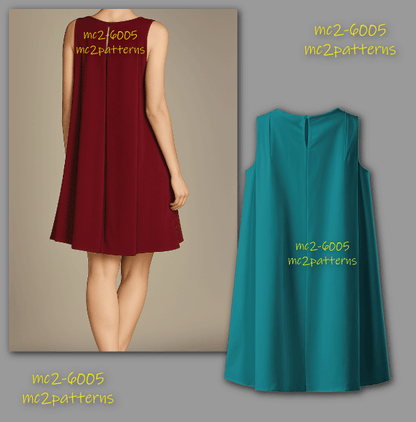 Tent Dress with Pleated Back/ Maternity-suitable