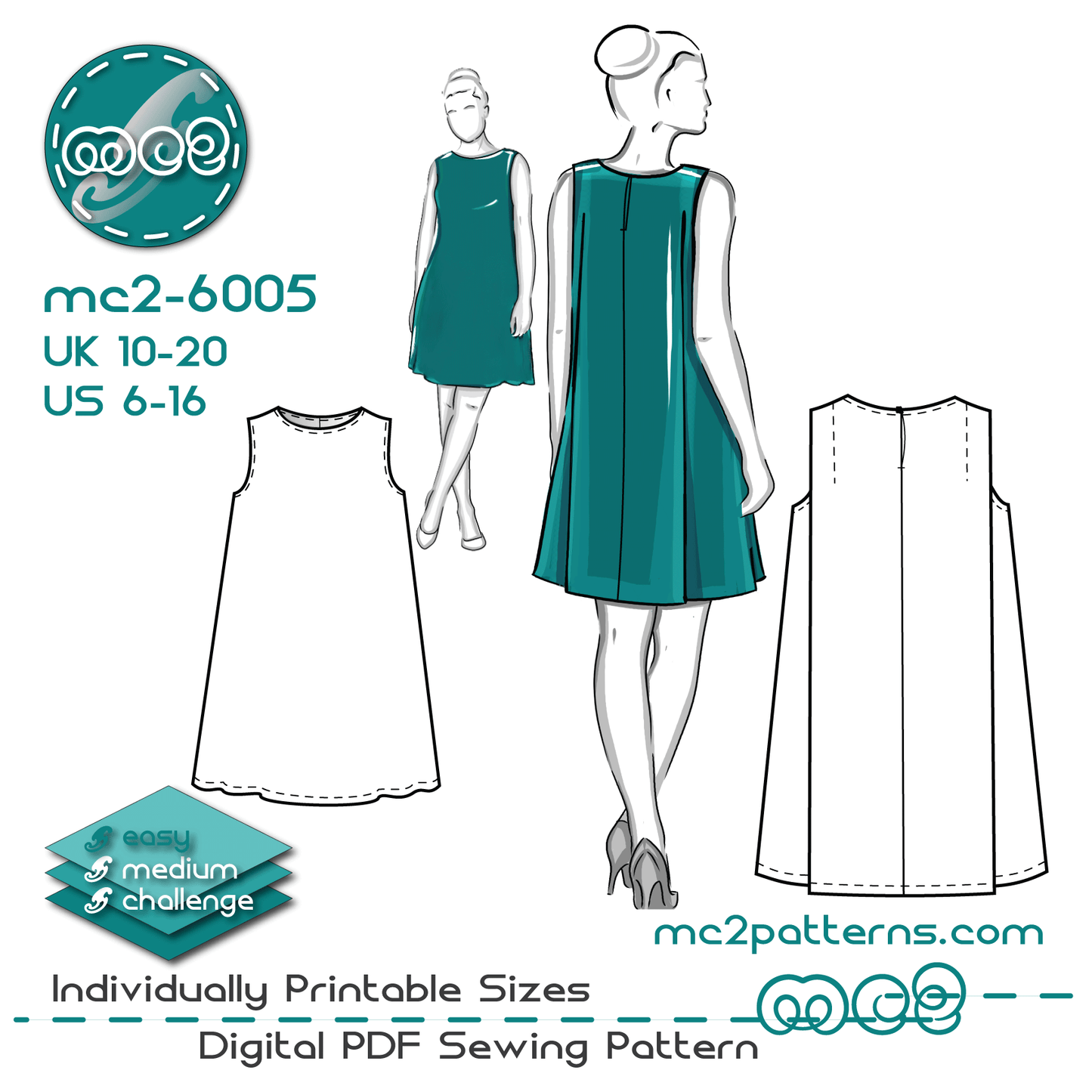 Tent Dress with Pleated Back/ Maternity-suitable / mc2-6005