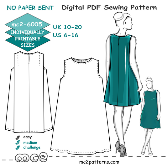 Tent Dress with Pleated Back/ Maternity-suitable / mc2-6005