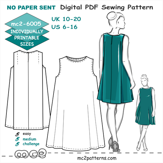 Tent Dress with Pleated Back/ Maternity-suitable