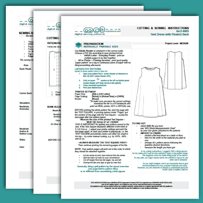 Tent Dress with Pleated Back/ Maternity-suitable