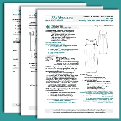 Maternity Dress, Fancy Draped-Front, Yokes / mc2-6006